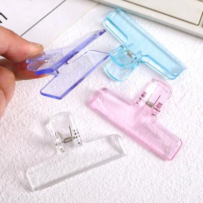 Ins Transparent Binder Clips Kawaii Paperclips File Document