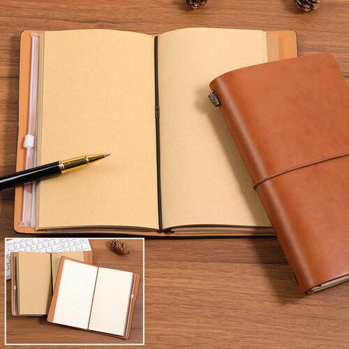 Handbooks, loose leaf notebooks, travel notebooks, and accou