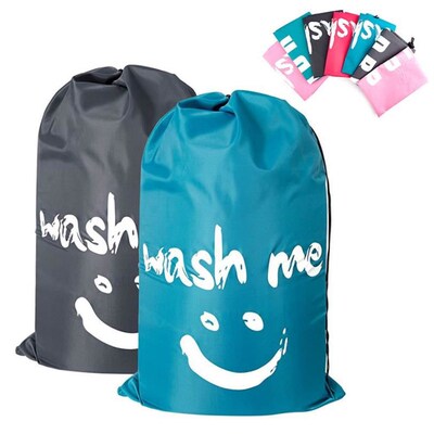 Nylon Laundry Bag Travel Storage Pouch Machine Washable.