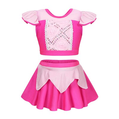 Two Piece Swimsuit For Girls Princess Bikini Ruffles Summer