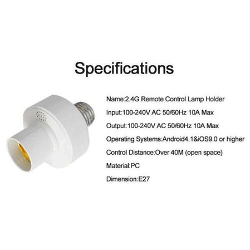 Smart Light Bulb Socket App Control Smart Bulb Socket E27