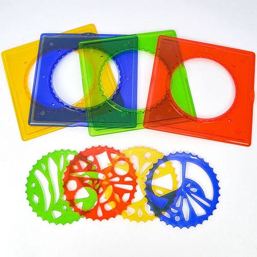 Geometric Spiral Drawing Ruler Plastic Painting Template For