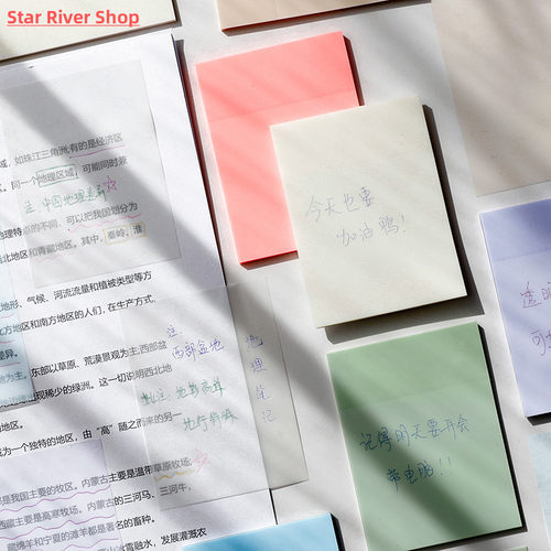 Transparent Sticky Note Pads Waterproof Self-Adhesive Memo N