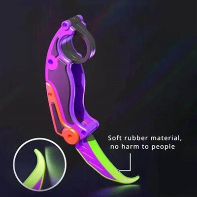 3D Printed Gravity Claw Knife Fidget Toys Plastic Folding Bu