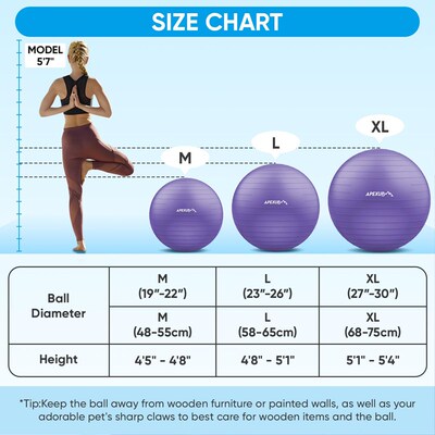 Yoga Ball Exercise Ball for Working Out Anti-Burst and Slip