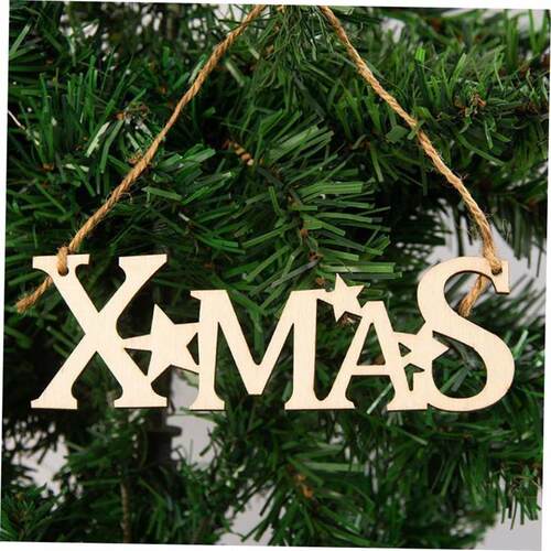 Christmas Pendant Wooden letter tag Christmas Tree Ornament