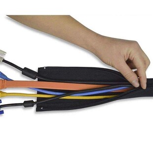 DIY Neoprene Cable Management Sleeve Zipper Wrap Wire Hider