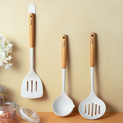 Silicone Kitchen Cooking Utensils Spatula Pasta Cookware Set