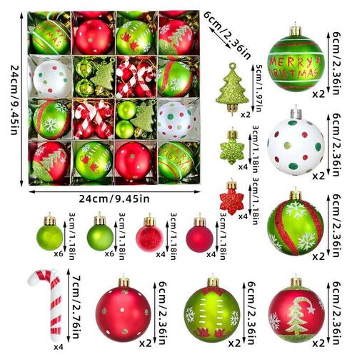34/12/9pcs Gri Christmas Ball Decorations Green Monster Xmas