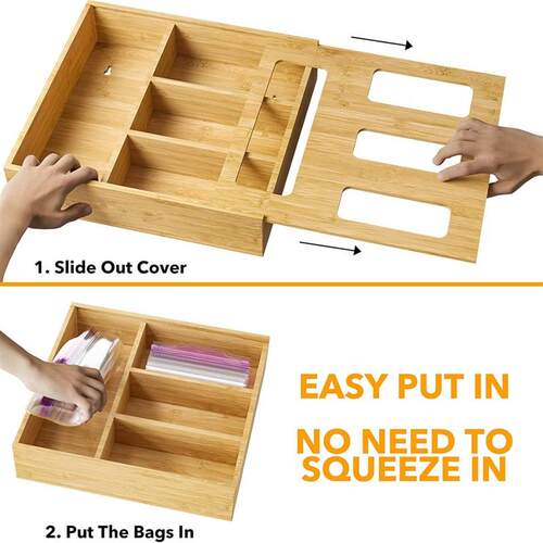 Bag Storage Organizer Baggie Kitchen Drawer Organization