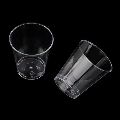 25/50pcs New Disposable Transparent Plastic Cup Outdoor Picn