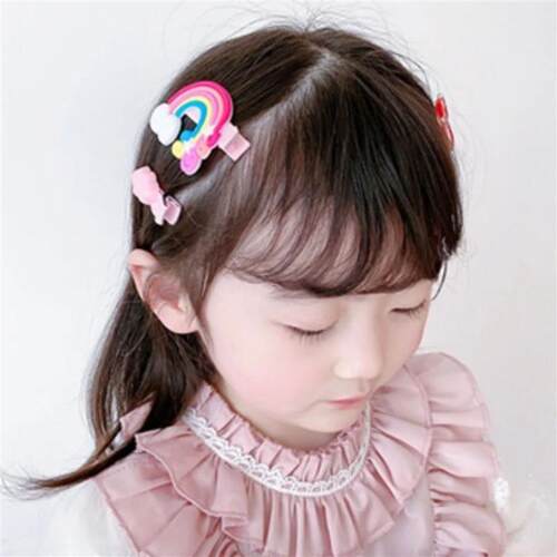 10PCS/Set New Girls Cute Cartoon Unicorn Hair Clips Kids Lov