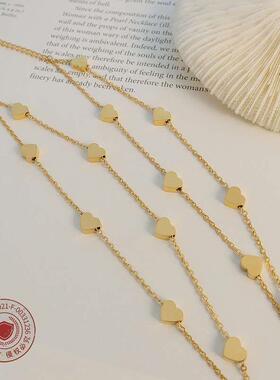 brlet small fresh love small peach heart double layered brle
