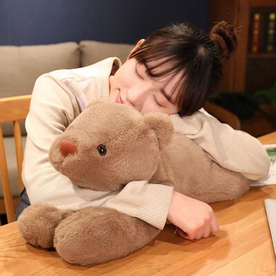 65-120cm Plush Panda Toys Lying Plush Stuffed Fluffy Bear Pu