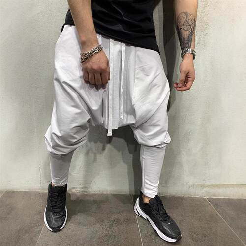 New Hip Hop Pants Men Street Loose Baggy Leisure Pants束口裤