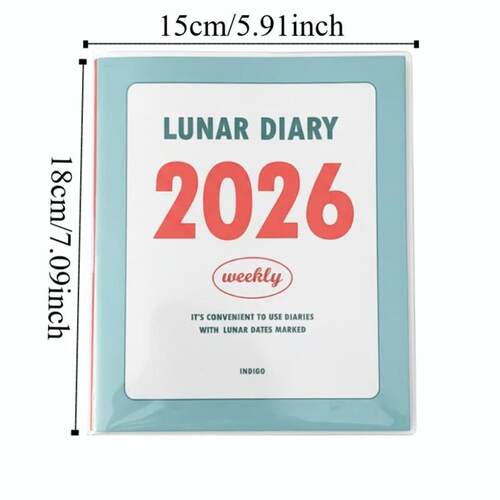 2026 Korean Notebook Schedule Book Student Monthly and Weekl