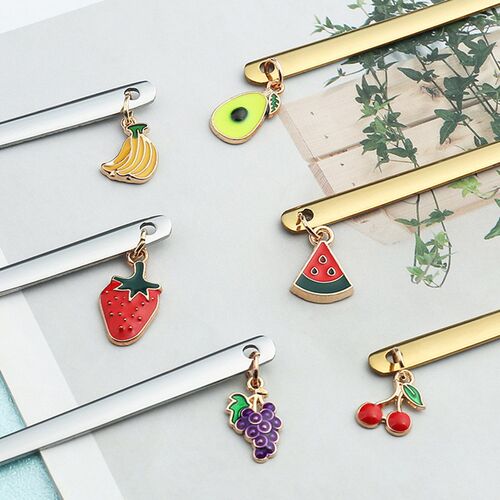 New Cute Fruit Pendant Dessert Coffee Tea Spoons Mixing Stir
