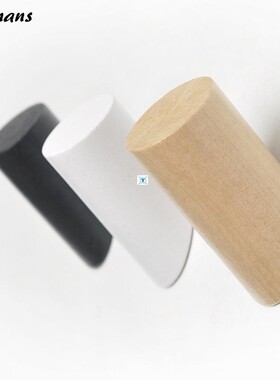 Sqinans Natural Wood Clothes Hanger Wall Mounted Coat Hook D