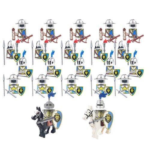 24pcs Dragoon Castle Royal Kings Knight Blue Lion Knights B