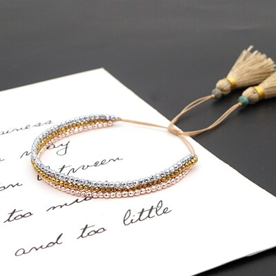 Fashion chain Miyuki bead woven geometric eye rivet beads Ro