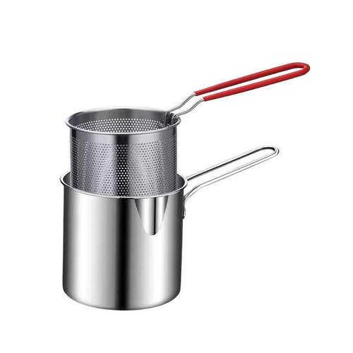 Stainless Steel Deep Fryer, Household Small Oil Pot for Skew