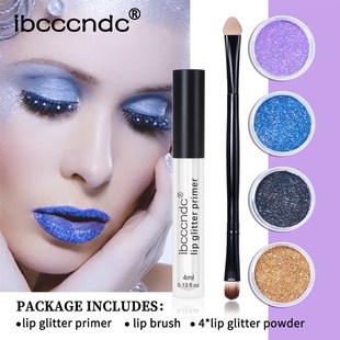 4Color/Set DIY Glitter Liquid Lipstick Shiny Lip Gloss Diamo