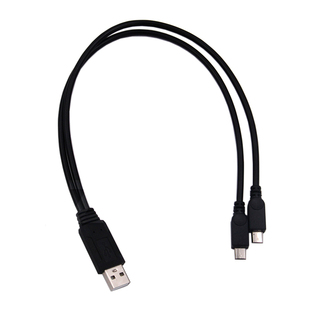 2 in 1 USB Male to 2x Micro Y Splitter Data Transfer Chargin