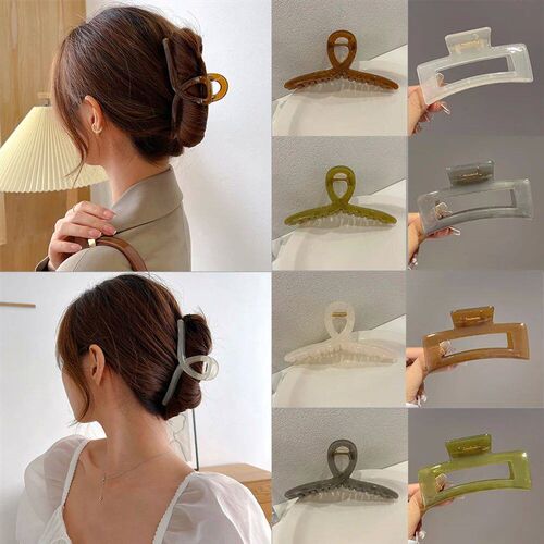 Acrylic Hair Claw Clip for Women Girl Korean Transparent Jel