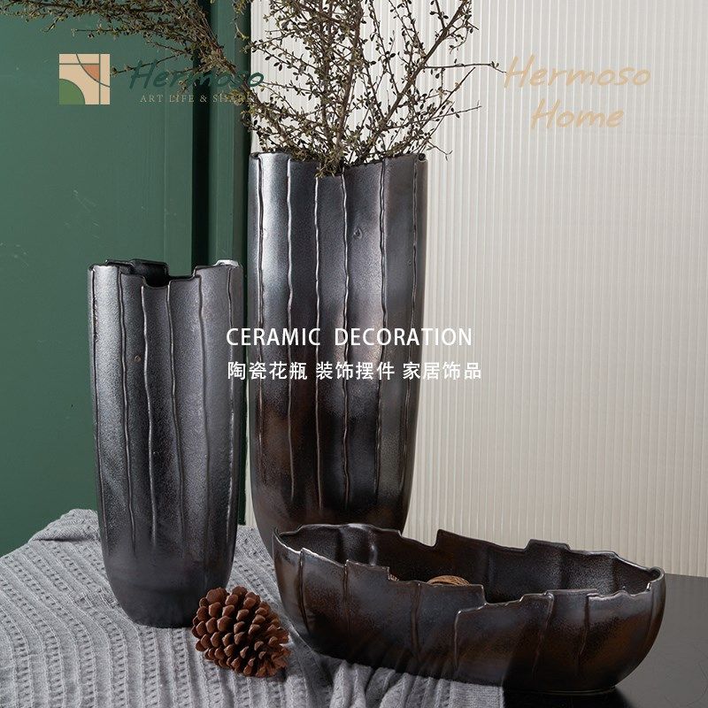 HERMOSO 曼南Mnnn月壤印记陶瓷花瓶摆件客厅桌面办公室玄关酒柜,家居饰品,装饰摆件,淘宝优惠券,粉丝福利购,淘宝优惠卷