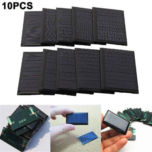 Lot Of 10Small Power Solar Cells Panel - 5V 30mA - 53X30mm