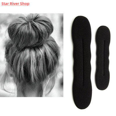 Multi size Sponge Black Hair Styling Donut Bun Curler Maker