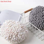 Kitchen Bathroom Towel Chenille with Towels Ball Hand