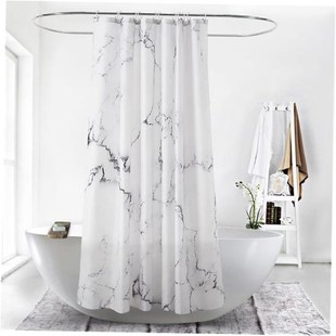 B10Creative shower marble polyester curtain Waterproof 2024