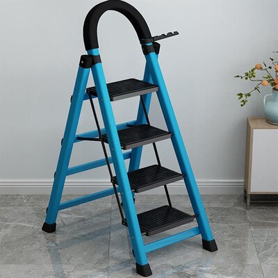 Ladder step stool aluminum alloy step stool home two folding