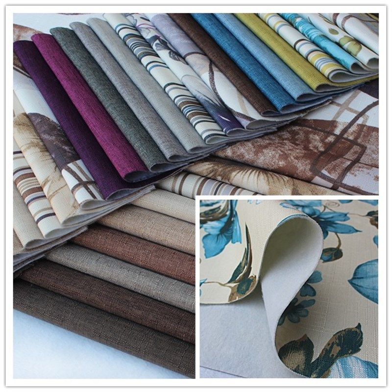 加厚高档竹节沙发布料素色纯色粗麻布棉麻布汽车坐垫亚麻布料