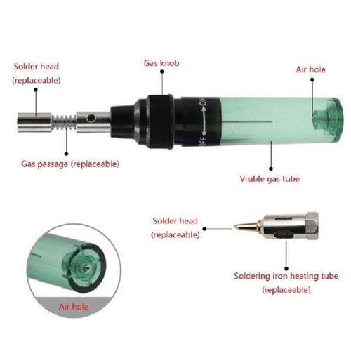 12 in 1 Portable Gas Soldering Iron Gas 1300 Set Adjustable
