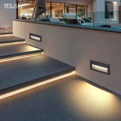 Led Stair Light Step Lights 3W/6W 86/210mm Aluminum Recessed