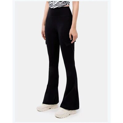 New Women Casual Bootleg Yoga Pants Plus Size Workout Flare