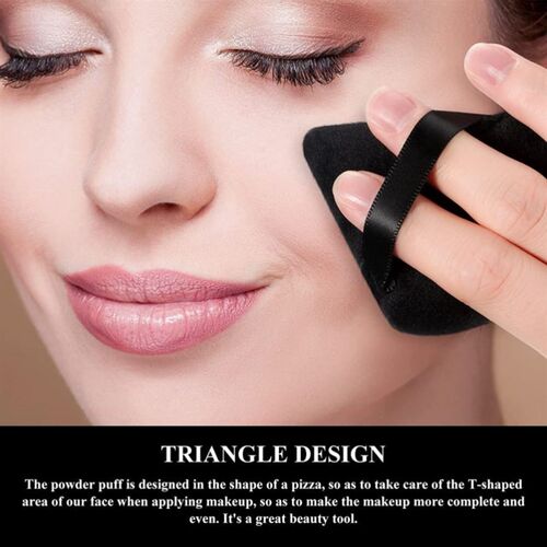 2/12Pcs Triangle Velvet Powder Puff Make Up Sponges for