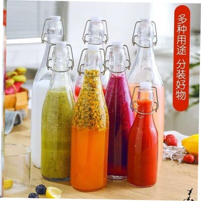 Clasp glass sealed water bottle enzyme wine juice bottle 1