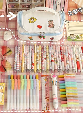 Large Capacity Pencil Case 3 Compartment Pouch Pen Bag Doubl