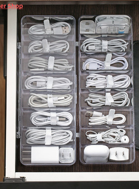 Cable Storage Box Organizador Case Anti Dust Earphone Electr