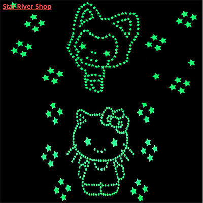 50pcs 3D Stars Glow In The Dark Wall Stickers Luminous Fluor