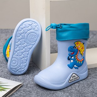 Removable Plush Rain Boots Boys Girls Toddler Waterproof