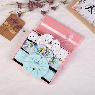 3 Pcs/Set Floral Bows Baby Headband Dot Bowknot Haarband