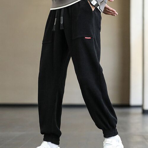 Spring Autumn Corduroy Sweatpants Men Baggy Joggers Fashion