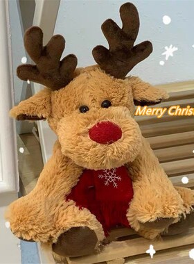 Christmas reindeer plush toy圣诞小鹿公仔麋鹿毛绒玩偶玩具