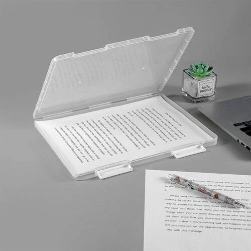 Square Shape Document Organizer Dust Proof Plastic Clear Tra
