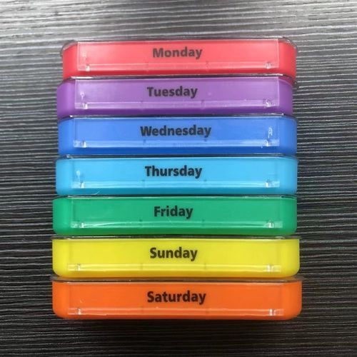 28格药盒七彩药盒抽屉药盒一周药盒28格七天药盒塑料药盒量大优惠