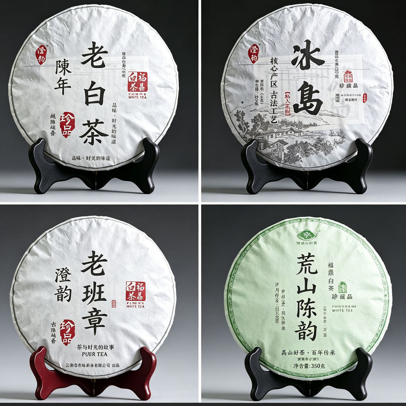 新中式茶室茶饼装饰摆件样板间茶楼书房氛围布置普洱茶道具展示品图片
